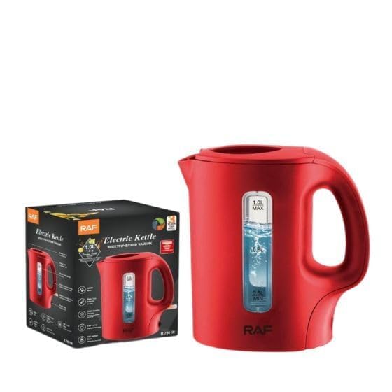 RAF Kettle R.7901, 900 Watt, 1 Liter, 220v, 50Hz, Red